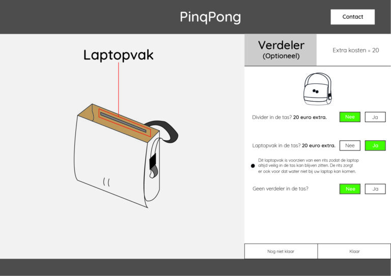 HCI Case tassen verdeler laptopvak